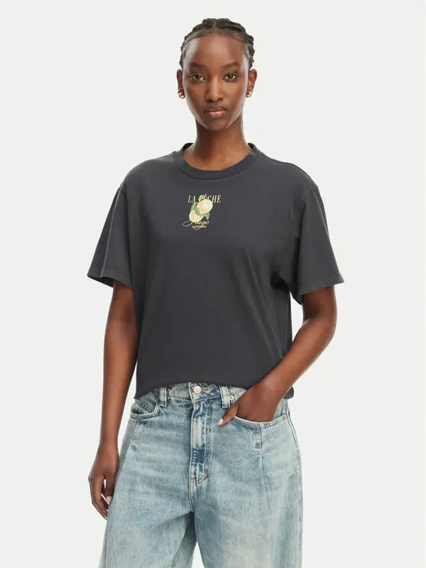 HUGO HUGO T-shirt Vintage Tee 24 50561264 Crna Regular Fit