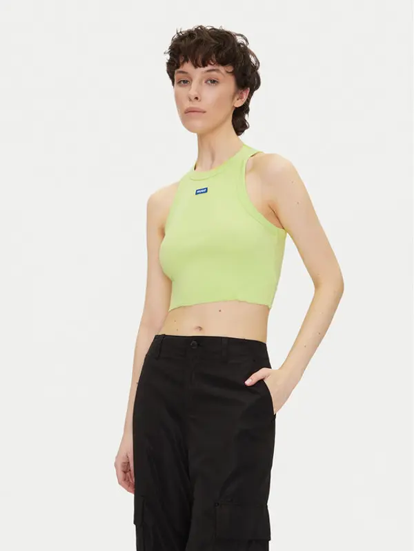 HUGO HUGO Top Baby Tank_B 50511450 Zelena Slim Fit