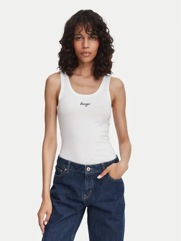 HUGO HUGO Top Damatank 50572293 Bijela Extra Slim Fit