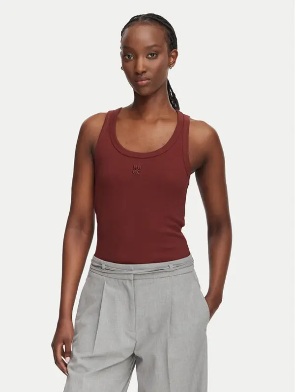 HUGO HUGO Top Datamia 50514489 Crna Slim Fit