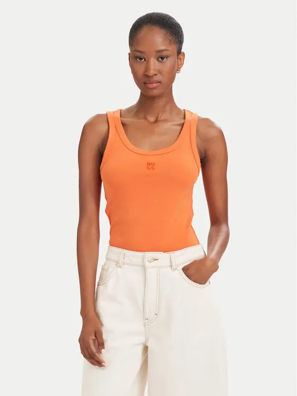HUGO HUGO Top Datamia 50514489 Narančasta Slim Fit