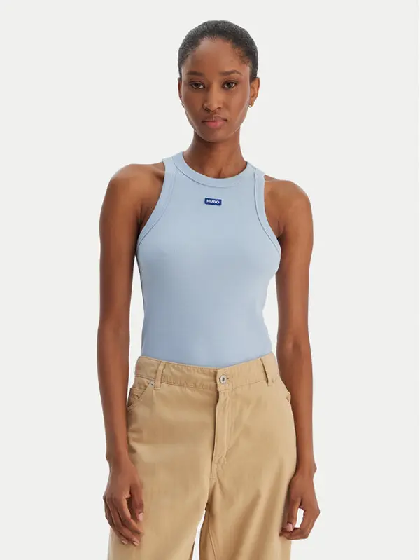 HUGO HUGO Top Easy 50508857 Svijetloplava Slim Fit