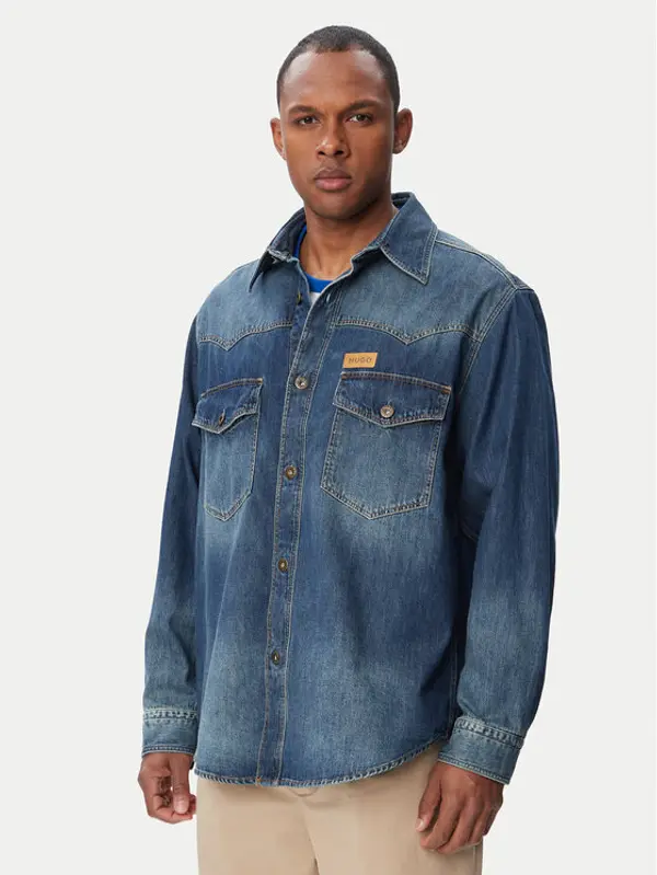 HUGO HUGO traper košulja Ebant 50565401 Plava Oversize