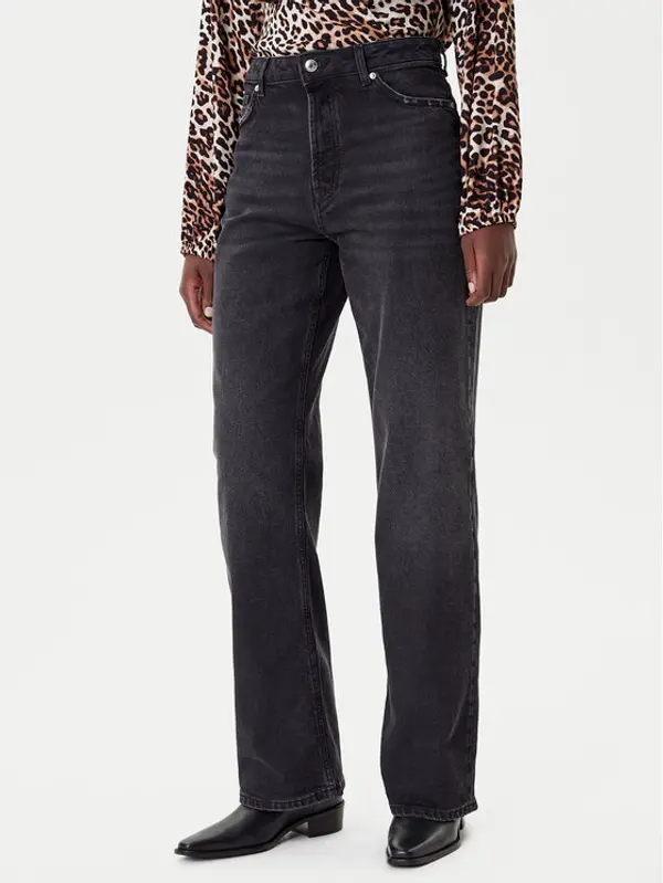 HUGO HUGO Traperice 50546496 Crna Wide Leg