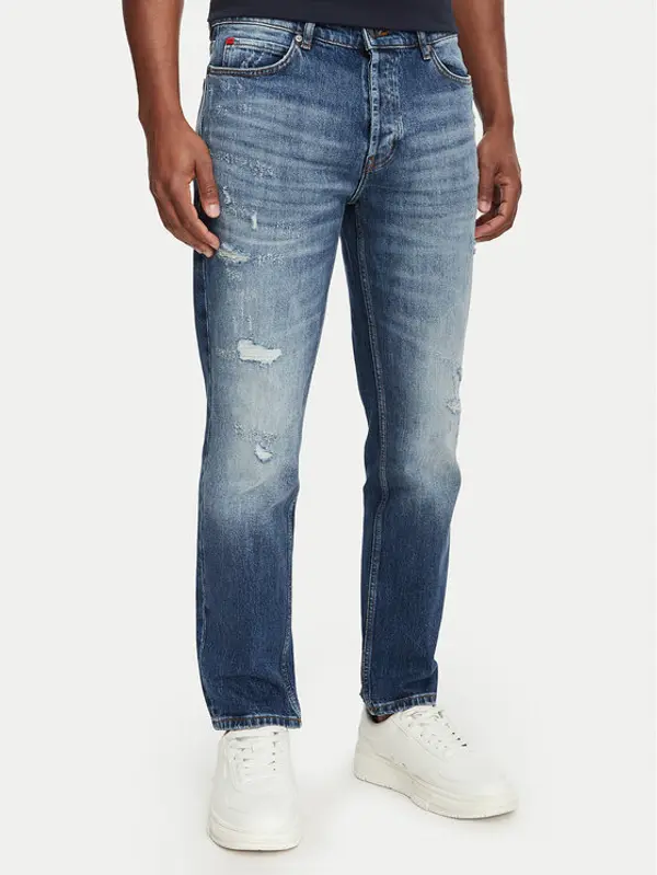 HUGO HUGO Traperice 50561463 Plava Tapered Fit