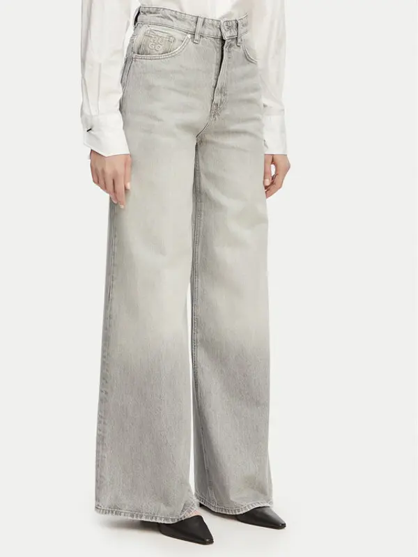 HUGO HUGO Traperice 937 50557053 Svijetlo siva Wide Leg
