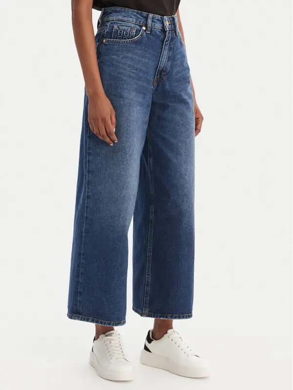 HUGO HUGO Traperice Geredith 50553175 Plava Wide Leg