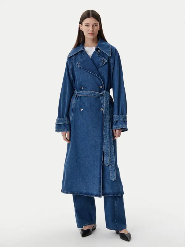 HUGO HUGO Trench Garena 50532056 Plava Relaxed Fit