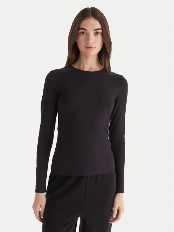 Hunkemöller Hunkemöller Majica Soft 302729 Crna Slim Fit