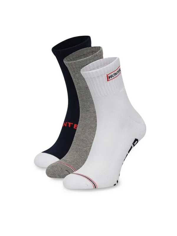 Hunter Hunter Duge čarape AS_HUNTER_01Z_SS25 (3-PACK) Bijela