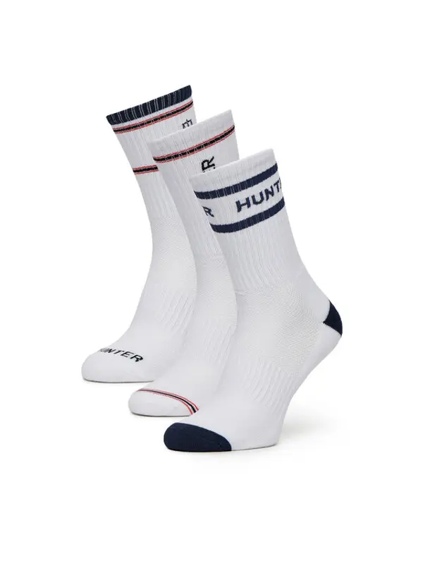 Hunter Hunter Duge čarape AS_HUNTER_02W_SS25 (3-PACK) Bijela