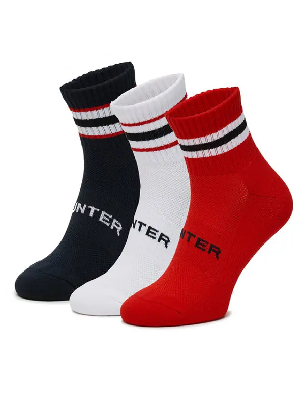 Hunter Hunter Duge čarape AS_HUNTER_02Z_SS25 (3-PACK) Šarena