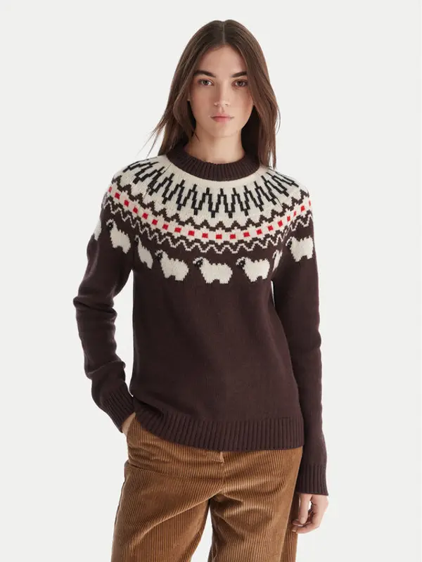 Hunter Hunter Džemper Ashie HARW0074251 Smeđa Regular Fit