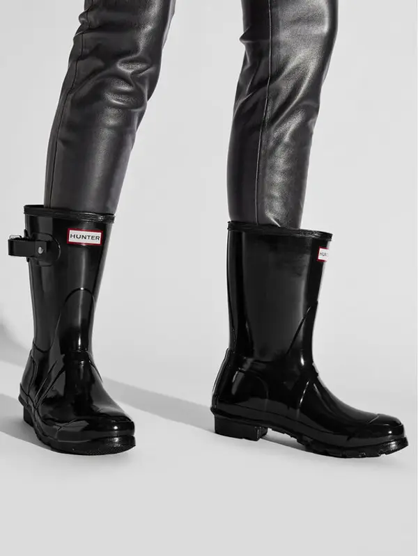 Hunter Hunter Gumene čizme Original Gloss Short WFS1000RGL Crna