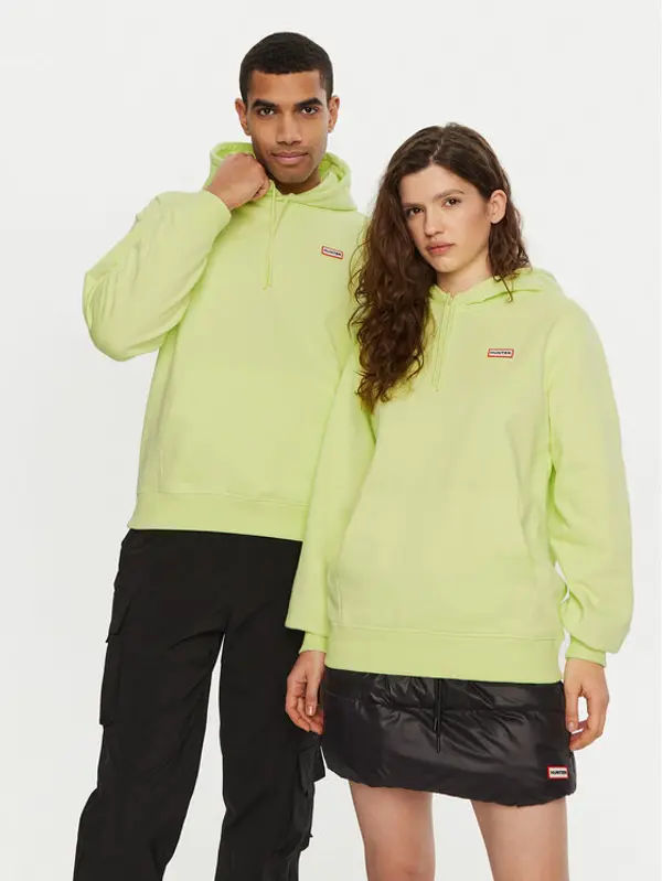 Hunter Hunter Majica dugih rukava HARU0008242 Zelena Regular Fit