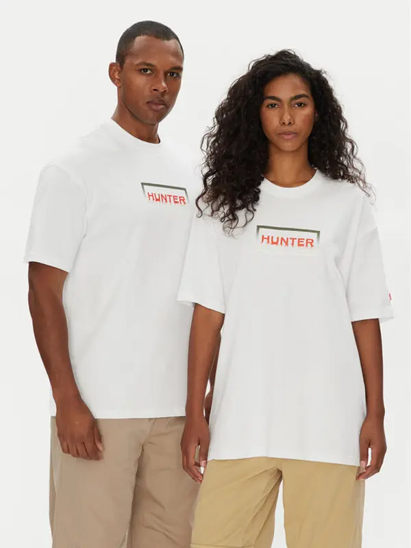 Hunter Hunter T-shirt Abele UNISEX HARU0007251 Bijela Regular Fit