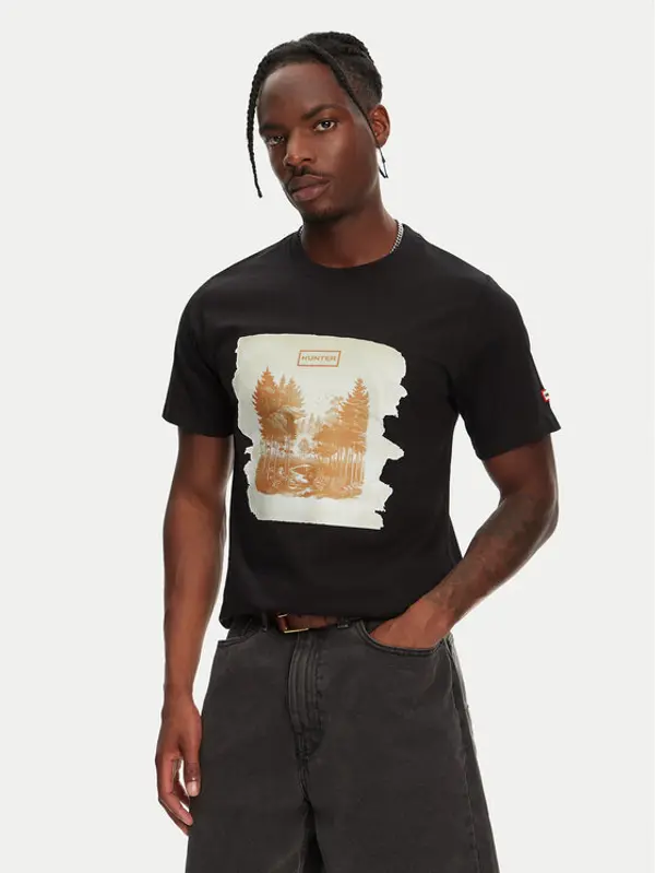 Hunter Hunter T-shirt Duart Graphic HARM0033251 Crna Regular Fit