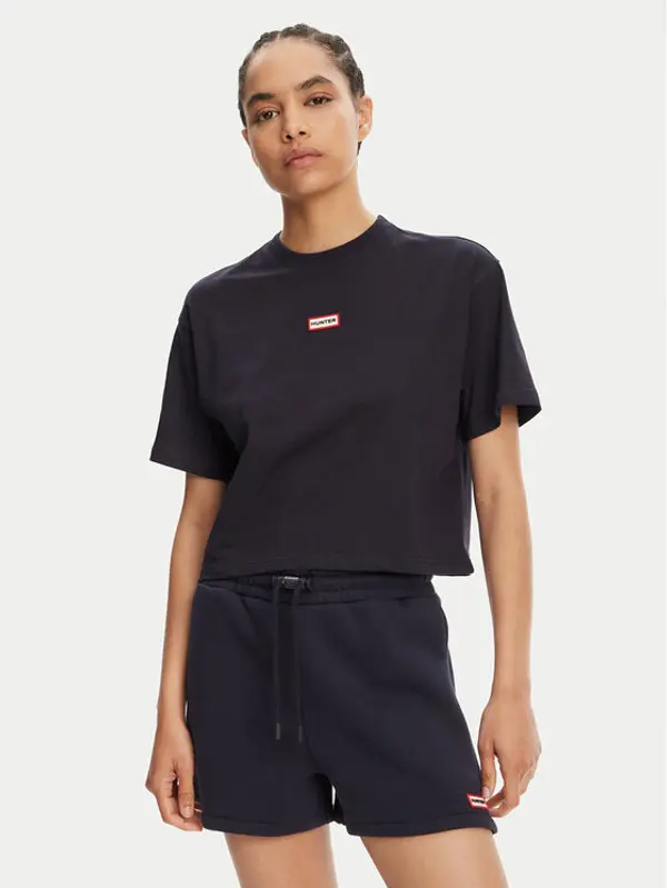 Hunter Hunter T-shirt Leona HARW0070251 Tamnoplava Boxy Fit