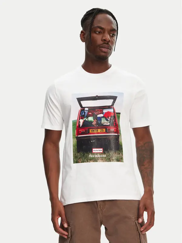 Hunter Hunter T-shirt Tomi Grapphic HARM0037251 Bijela Regular Fit