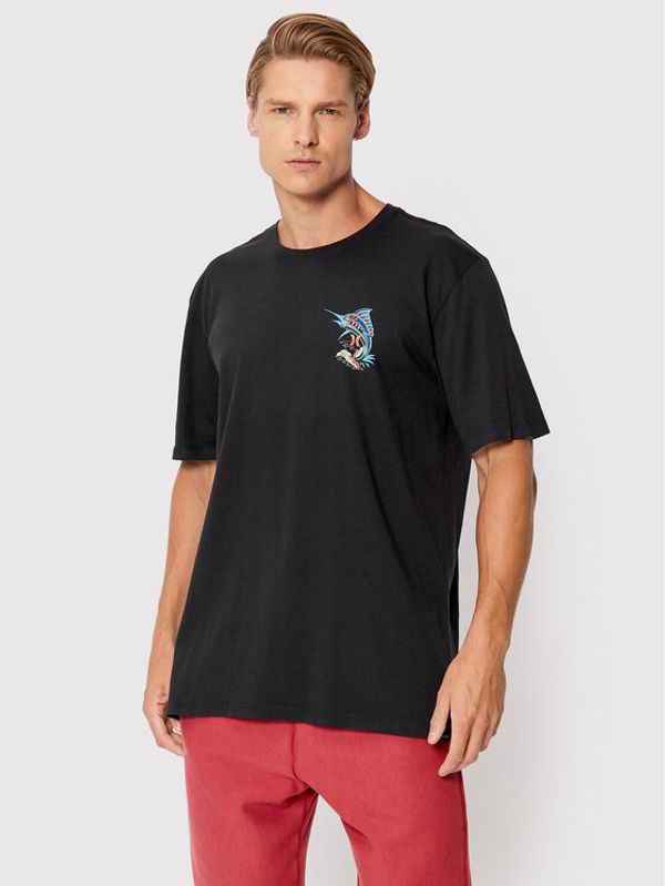 Hurley Hurley T-shirt Trippy Fish MTS0029890 Crna Regular Fit