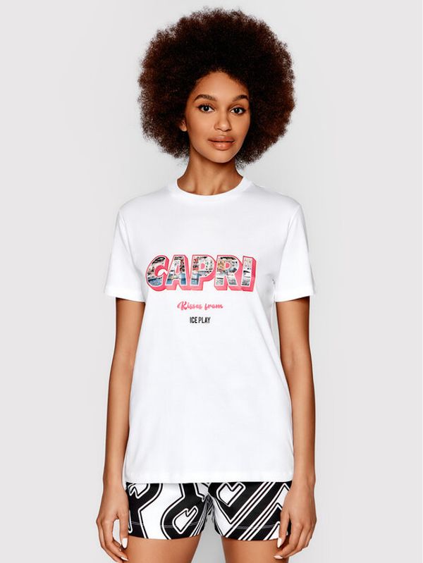 Ice Play Ice Play T-shirt 22E U2M0 F024 P430 1101 Bijela Regular Fit