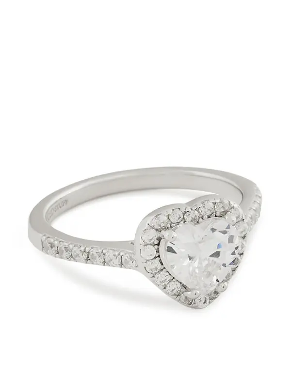 ICED STUFF ICED STUFF Prsten Heart Gem Bijelo zlato