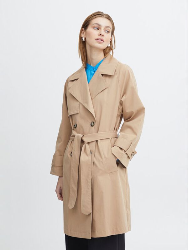 ICHI ICHI Trench 20117823 Bež Regular Fit