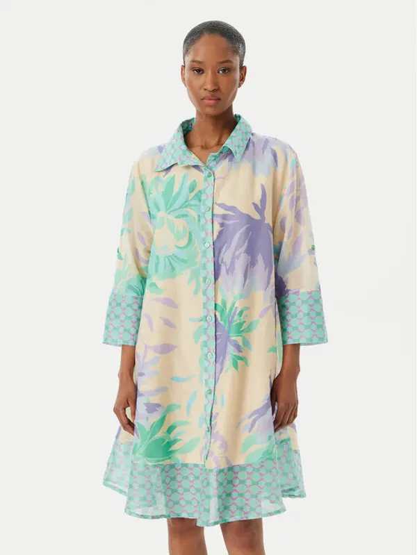 Iconique Iconique Haljina košulja Madeira IC26-062 Šarena Relaxed Fit