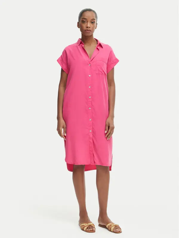 Iconique Iconique Haljina košulja Quinn IC26-060 Tamno roza Relaxed Fit