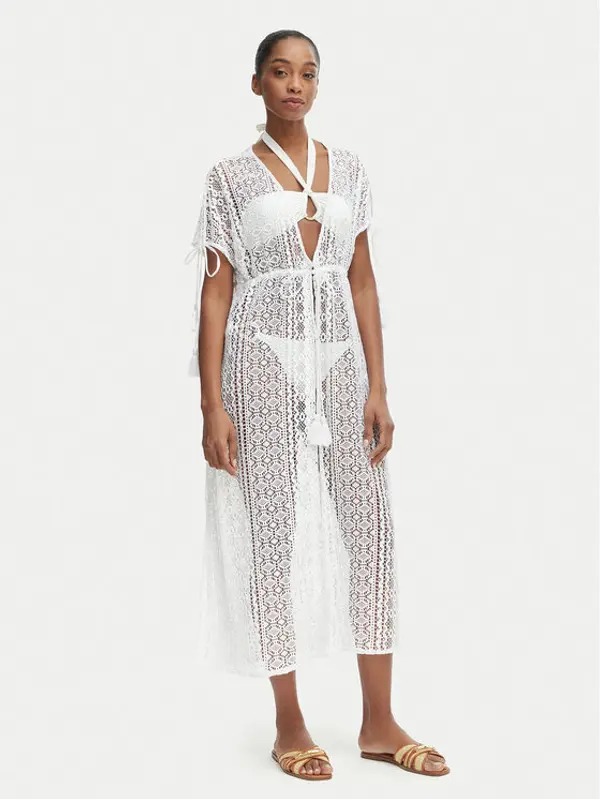 Iconique Iconique Haljina za plažu Temptation IC26-119 Bijela Regular Fit