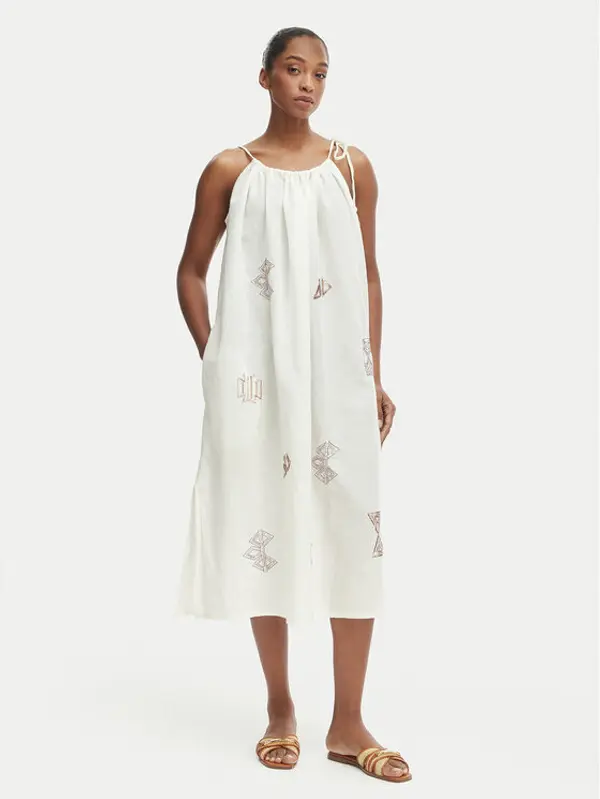 Iconique Iconique Ljetna haljina Ava IC26-017 Écru Relaxed Fit