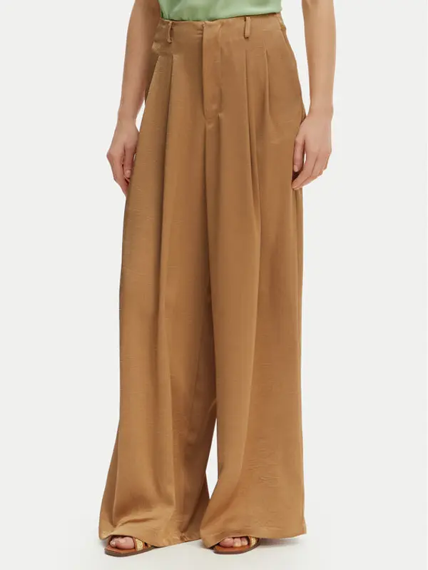 Iconique Iconique Palazzo hlače Harper IC26-014 Svijetlo smeđa Wide Leg