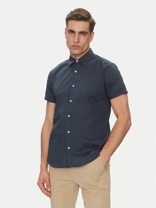 INDICODE INDICODE Košulja Gentor 20-552 Tamnoplava Regular Fit