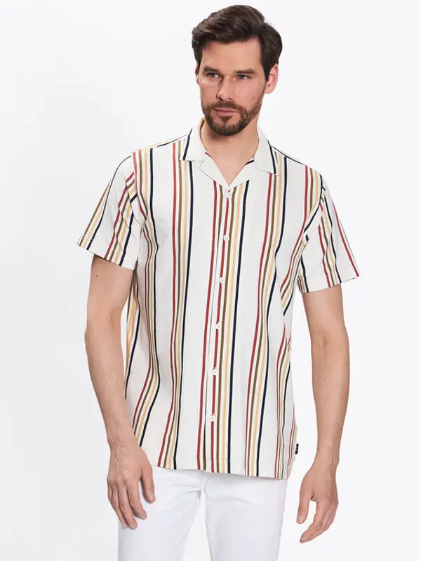 INDICODE INDICODE Košulja Mulle 20-350 Écru Regular Fit