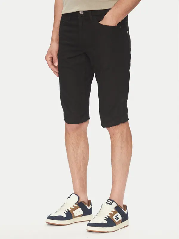 INDICODE INDICODE Kratke traperice Kem 70-172 Crna Slim Fit