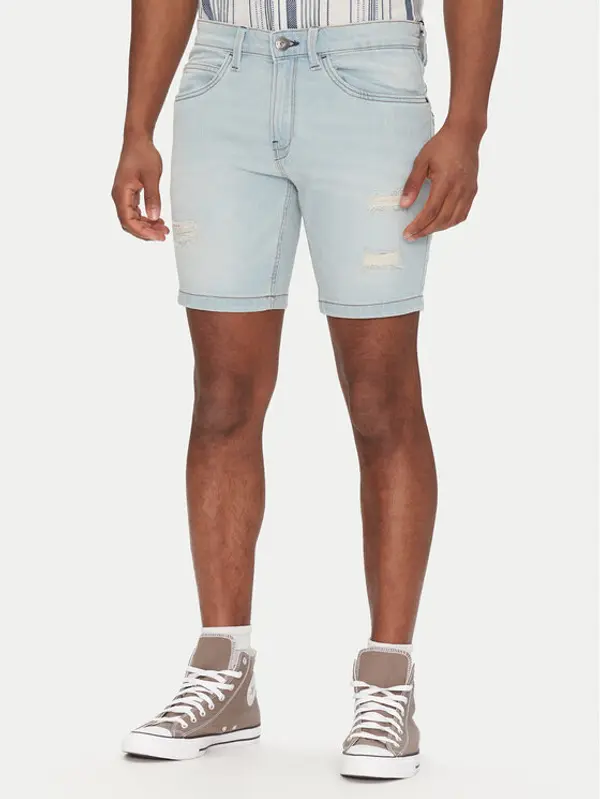 INDICODE INDICODE Kratke traperice Sejer 70-849 Plava Slim Fit