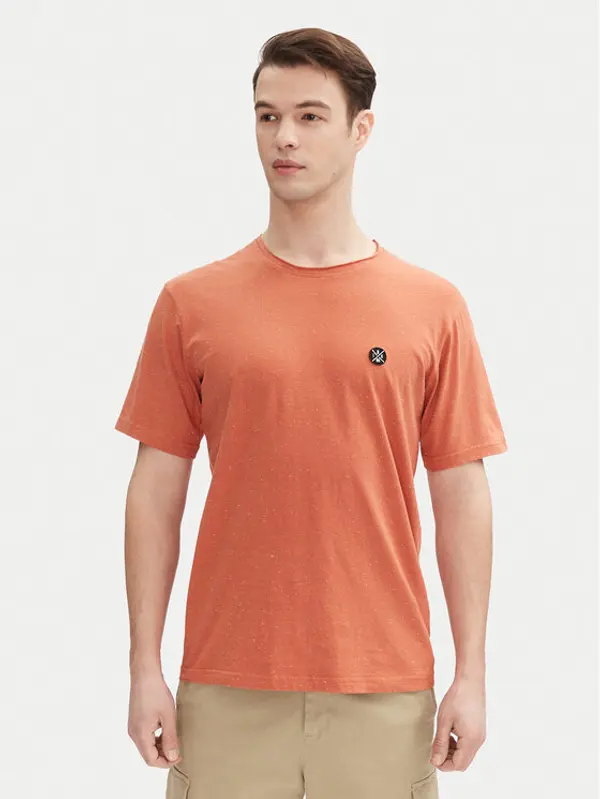 INDICODE INDICODE T-shirt Carlsin 41-121 Narančasta Regular Fit
