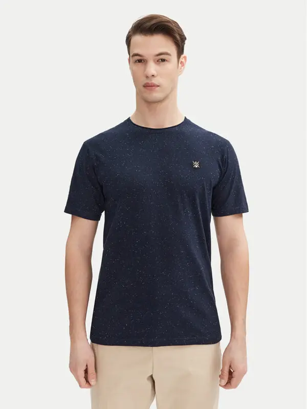 INDICODE INDICODE T-shirt Carlsin 41-121 Tamnoplava Regular Fit