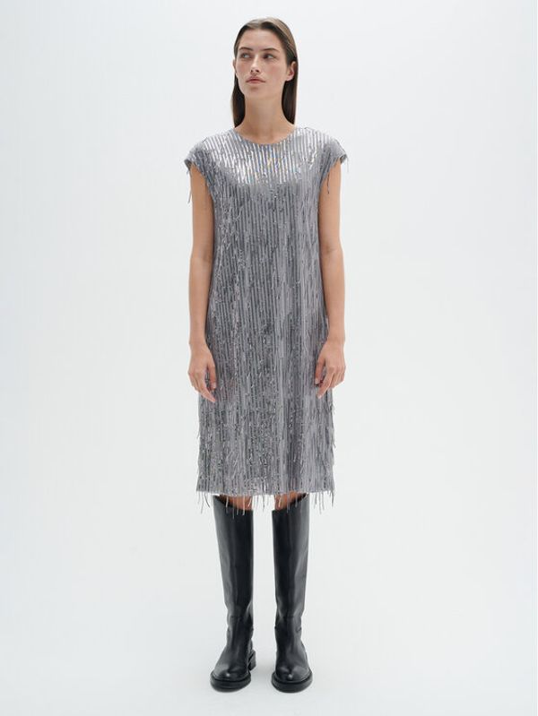 InWear InWear Koktel haljina Fiduc 30107725 Siva Regular Fit