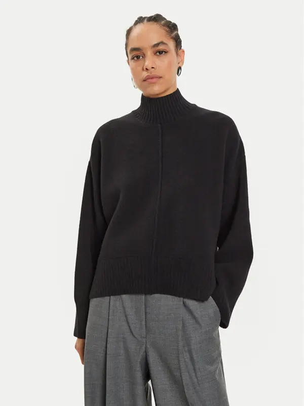 IVY OAK IVY OAK Džemper Kareen Rose IO113147 Crna Loose Fit