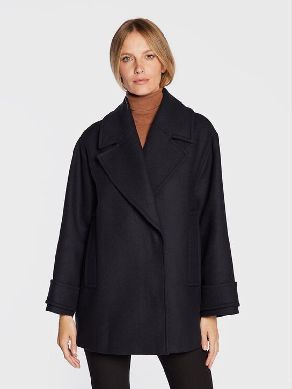 IVY OAK IVY OAK Vuneni kaput Carly IO1122F1050 Tamnoplava Relaxed Fit