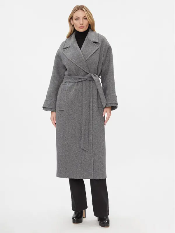 IVY OAK IVY OAK Vuneni kaput Claudia IO1123F1115 Siva Loose Fit