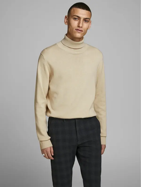 jack & jones Jack & Jones Dolčevita 12157417 Bež Regular Fit