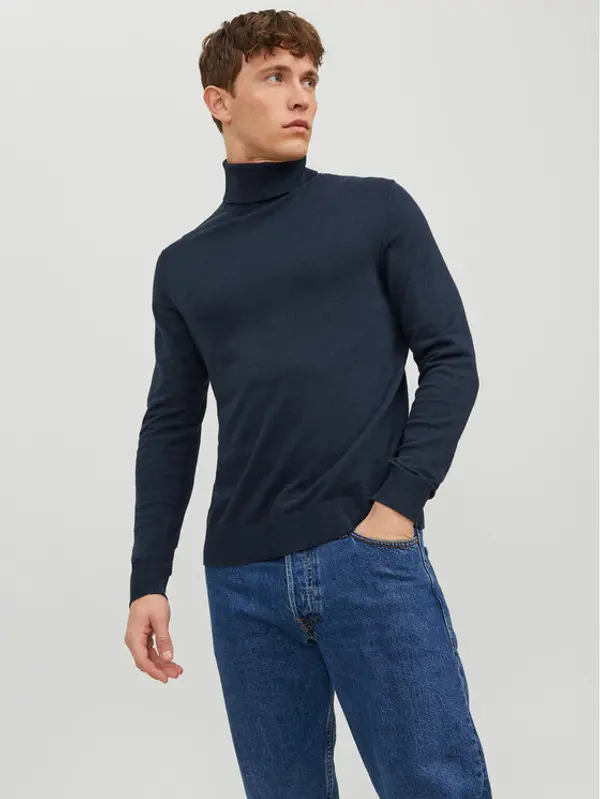 jack & jones Jack & Jones Dolčevita 12157417 Tamnoplava Regular Fit