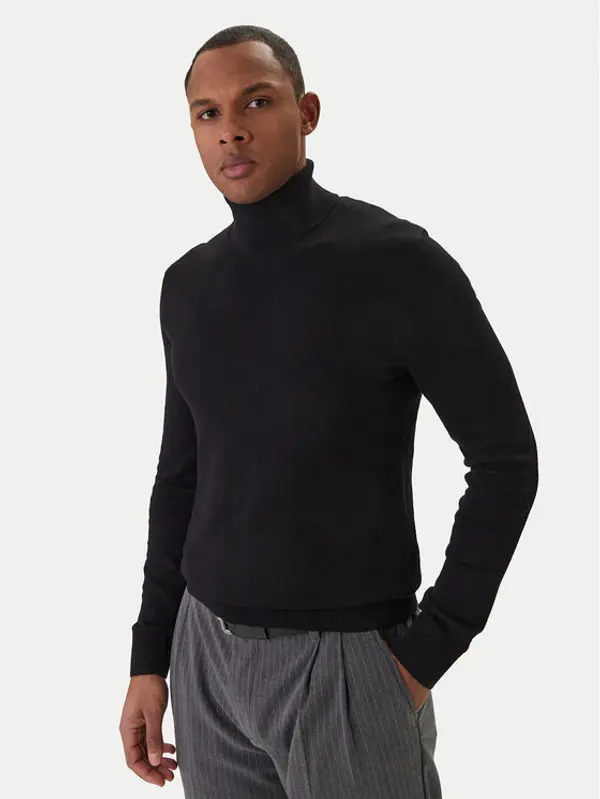 jack & jones Jack & Jones Dolčevita Emil Knit Roll Neck 12157417 Crna Regular Fit