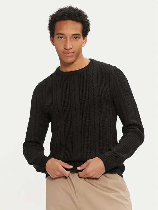 jack & jones Jack & Jones Džemper 12261436 Crna Regular Fit