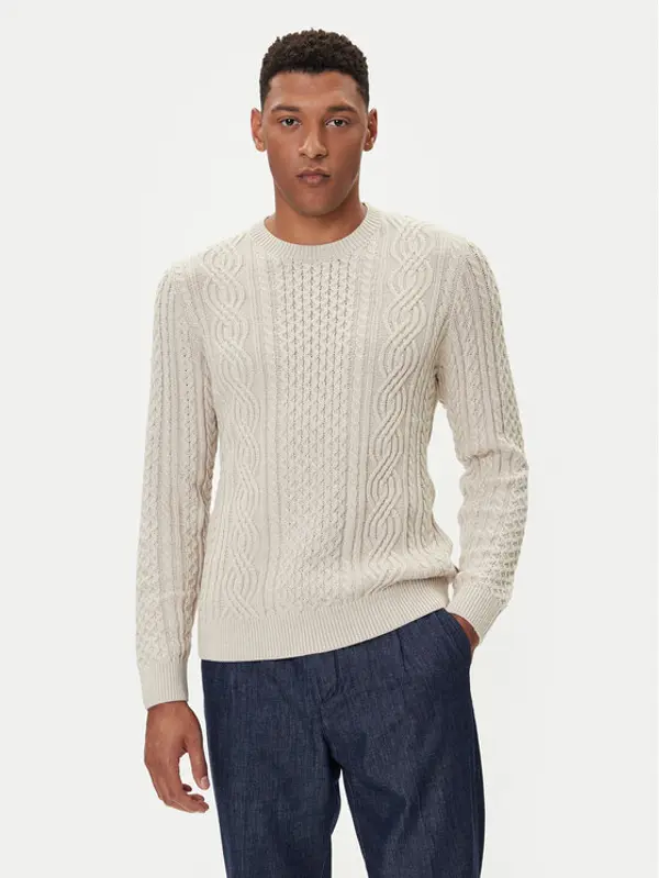 jack & jones Jack & Jones Džemper Blusean 12283486 Bež Regular Fit