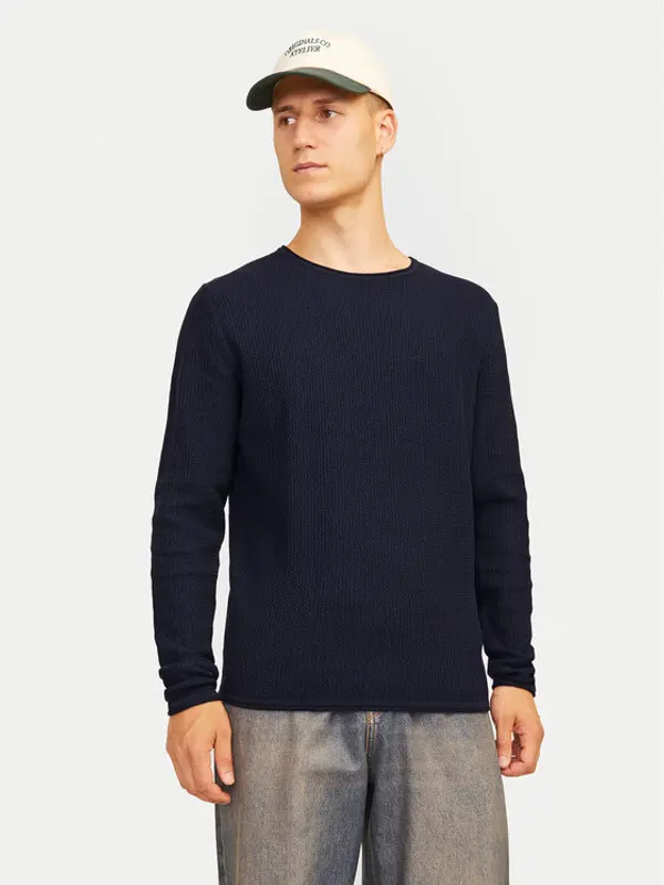 jack & jones Jack & Jones Džemper Cooper 12258407 Tamnoplava Regular Fit