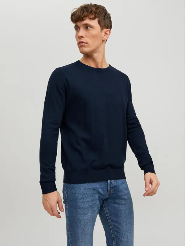 jack & jones Jack & Jones Džemper Emil 12208364 Tamnoplava Regular Fit