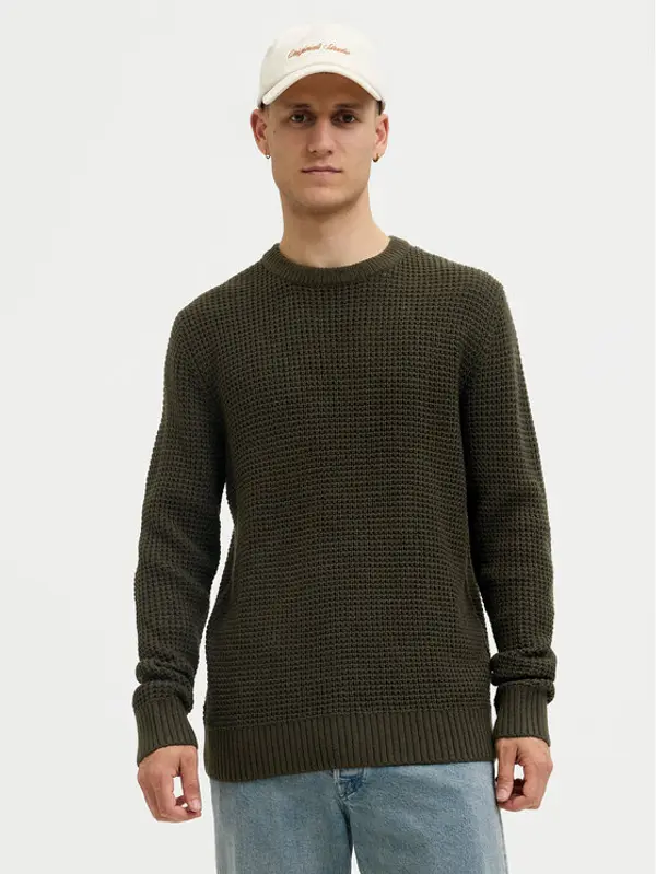 jack & jones Jack & Jones Džemper Global 12287594 Zelena Regular Fit
